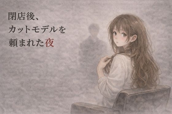 閉店後、カットモデルを頼まれた夜 ―少しだけのはずが― sample
